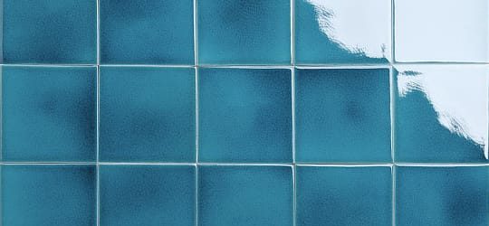 transparent turquoise glazed tiles